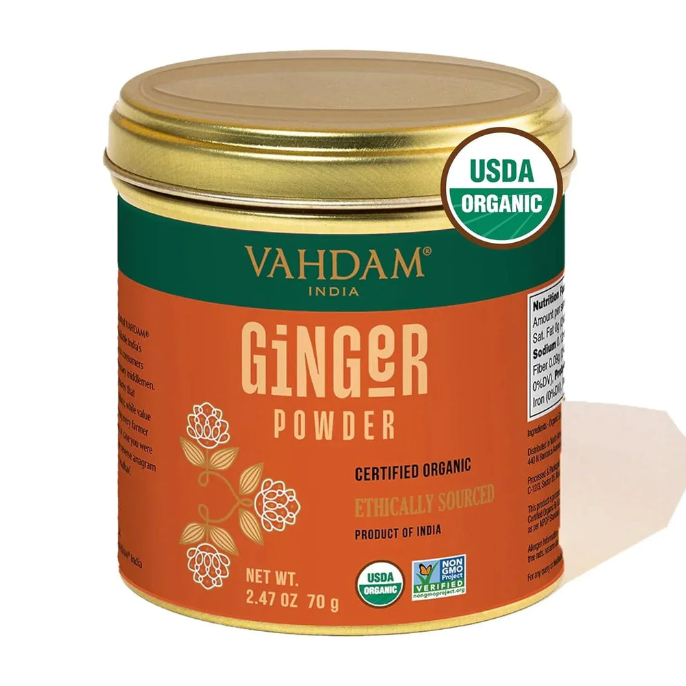 VAHDAM, Organic Ginger Powder (2.47oz) Non-GMO, Made from 100% Raw Ginger Root, Direct from Source - USA MEGA SHOP