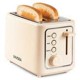 VAVSEA 2 Slice Toaster, 1000W Bread Toaster Machine with Extra Wide Slot, 6 Shade Settings and LED for Bagels, Waffles, Bread, Removable Crumb Tray, Breakfast Helper, Beige - USA MEGA SHOP