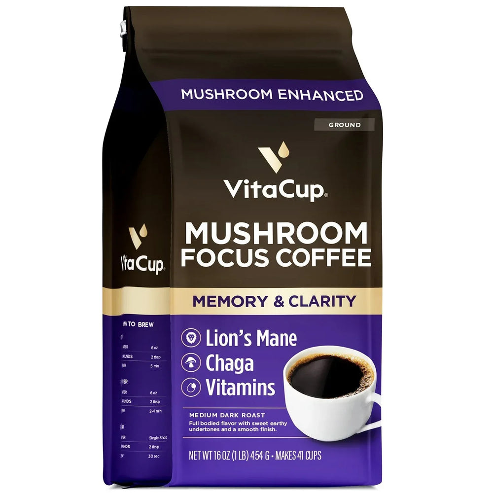 VitaCup Mushroom Focus Coffee, 16 oz. - USA MEGA SHOP