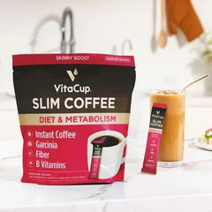VitaCup Slim Instant Coffee Packets, Boost Diet & Metabolism, 30-count