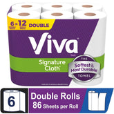 Viva Signature Cloth Paper Towels, 6 Double Rolls, 86 Sheets per Roll - USA MEGA SHOP