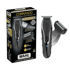 Wahl Commando Cordless Rechargeable Manscaper Wet/Dry Trimmer - Body Groomer for Men, Black 3024497