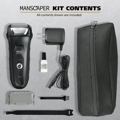 Wahl Manscaper Shaver, Lithium Ion Rechargeable, Waterproof Wet/Dry Flex Hypoallergenic Foils, for Men, 7074