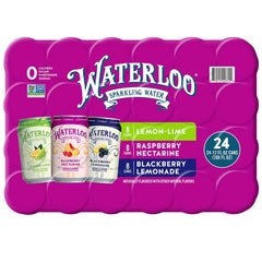 Waterloo Sparkling Water, Variety Pack, 12 fl oz, 24-count - USA MEGA SHOP