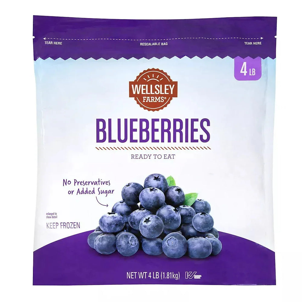 Wellsley Farms Frozen Whole Blueberries, 4 lbs. - USA MEGA SHOP