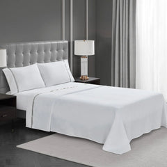West Park Hotel Ribbon Hem 4-piece Sheet Set