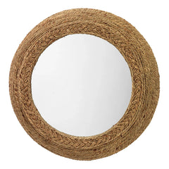 Wila Round Seagrass Wall Mirror - USA MEGA SHOP