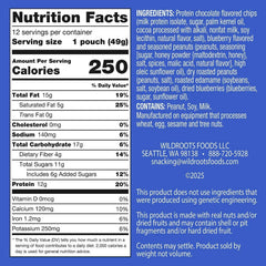 WildRoots Chocolatey Blueberry Protein Single Serve Trail Mix, 1.75 oz., 12 pk.