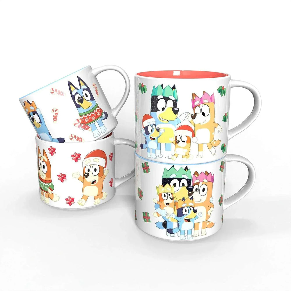 Zak Designs 15oz 4pk Ceramic Holiday Mugs in Gift Box - USA MEGA SHOP