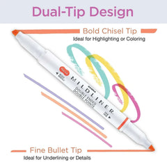 Zebra Mildliner Double Ended Highlighter Assorted 18 pk. - USA MEGA SHOP