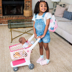 Hopscotch Lane My Baby Doll's Shopping Cart, Baby Doll Accessory-10 Play Pieces, Children Ages 2+ - USA MEGA SHOP