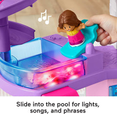 Fisher-Price Little People Barbie Little DreamHouse Toddler Playset with Music & Lights, 7 Pieces - USA MEGA SHOP