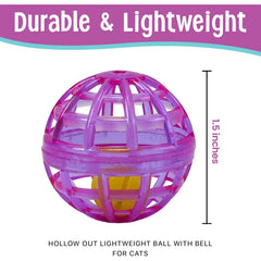 Lattice Balls with Jingle Bells for Cats, 4 Count