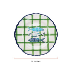 Beautiful 4-Piece 9-Inch Bamboo Melamine Sardine Salad Plate Set, Multi-Color by Drew Barrymore