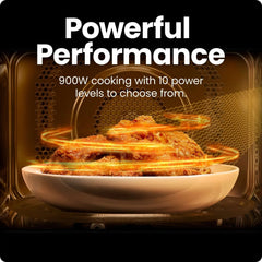 Chefman 0.9 Cu ft Countertop Microwave Oven, 900 Watts - Stainless Steel - USA MEGA SHOP