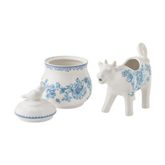 The Pioneer Woman Agatha Stoneware Sugar Bowl & Creamer Set, Blue