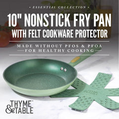 Thyme & Table 10" Non-Stick Fry Pan - Green, Granite Collection