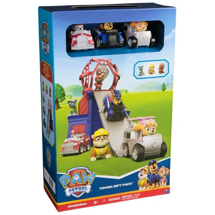 PAW Patrol, Pup Squad Mini Lookout Tower Playset, 3 Toy Cars & 3 Figures for Ages 3+ - USA MEGA SHOP