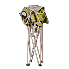 Ozark Trail Adult Oversized Mesh Camp Chair with Cooler, Green & Gray - USA MEGA SHOP