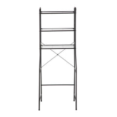 Mainstays Over-the-Toilet Steel Storage Unit with 3 Shelves and Liners, Matte Black