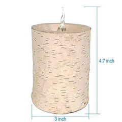 Battery Operated LED Wooden Flameless Christmas Candle, Brown, 4", by Holiday Time - USA MEGA SHOP