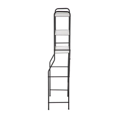 Mainstays Over-the-Toilet Steel Storage Unit with 3 Shelves and Liners, Matte Black