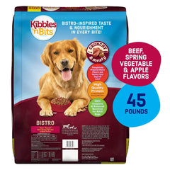 Kibbles 'n Bits Bistro Oven Roasted Beef, Vegetable & Apple Flavors Dry Dog Food - USA MEGA SHOP