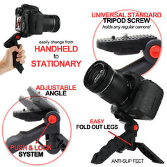 Vivitar Pistol Grip Portable Mini Tabletop Tripod for Video Vlog Stream Photography with Slip Resistant Grip