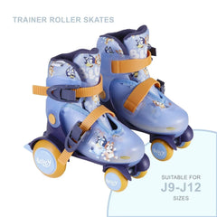 Bluey Kids Training Roller Skates, Adjustable Sizing, Size 9-12, Unisex