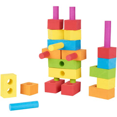 Spark Create Imagine Foam Peg Building Blocks, 100 Pieces, Baby and Toddler Toys - USA MEGA SHOP