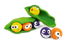 Multipet Three Peas in a Pod Latex 4-1 Dog Toy with Squeaker Balls inside Squeaker Pod, 7.5"