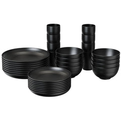 TINANA Wheat Straw Dinnerware Sets, Service for 8, 32 PCS Unbreakable Dinnerware,Microwave Dishwasher Safe - USA MEGA SHOP