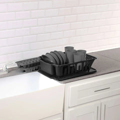 Sterilite 12 Piece Kitchen Set, Includes Sinkset, Bowls, Tumblers, Ice Cube Trays, Black