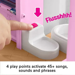 Fisher-Price Little People Barbie Little DreamHouse Toddler Playset with Music & Lights, 7 Pieces - USA MEGA SHOP