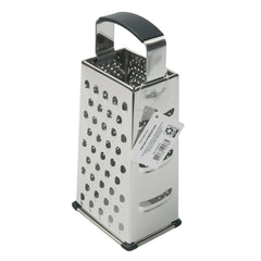 Mainstays Soft Grip Stainless Steel Grater 9" 4 Sided Silver