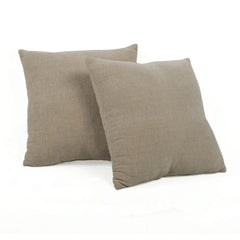 Mainstays 18" x 18" Solid Chenille Beige Polyester Decorative Pillow Set (2 Count)