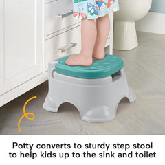 Fisher-Price 3-in-1 Toddler Potty Training Toilet, Ring, and Stepstool, Children Ages 18 Months +