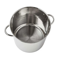 Mainstays Stainless Steel 16-Quart Stock Pot with Glass Lid, Induction Compatible, Stainless Steel, Dishwasher Safe