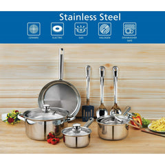 Mainstays Stainless Steel 10Pc Cookware set