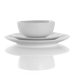 Elama Luna 18 Piece Porcelain Dinnerware Set in White