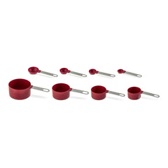 Elements by Thyme & Table 8-Piece Measuring Cups & Spoons Set - Red