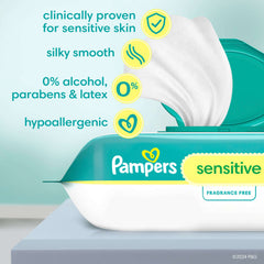 Pampers Sensitive Baby Wipes Unscented, 16 Pack, 1344 Total Count (Select for More Options)