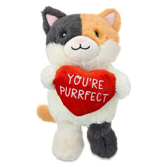 Small Cat Plush, Multicolor, 11.5", Valentine's Day by Way To Celebrate