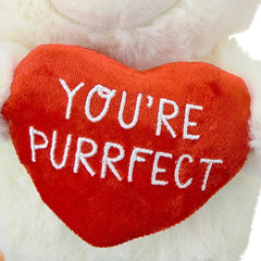 Small Cat Plush, Multicolor, 11.5", Valentine's Day by Way To Celebrate