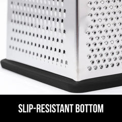 GORILLA GRIP Cheese Grater, BPA Free Stainless Steel Box Graters, Cheeses and Veggie Shredder