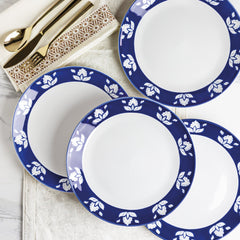 Sofia Home 4 Pack Indigo Round Stoneware Dinner Plates by Sofia Vergara