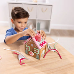 Melissa & Doug Pink Wooden Gingerbread House Reusable, Mess-Free Play Set Activity for Boys and Girls - USA MEGA SHOP