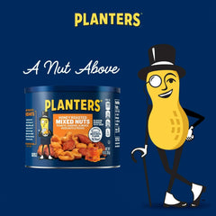 PLANTERS Honey Roasted Mixed Nuts, Party Snacks, Plant Based Protein, 10 oz Steel Can