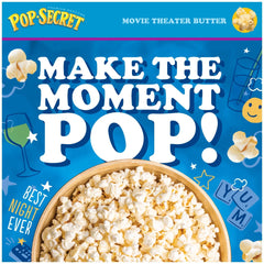 Pop Secret Microwave Popcorn, Movie Theater Butter Flavor, 1.75 oz Mini Bags, 12 Ct