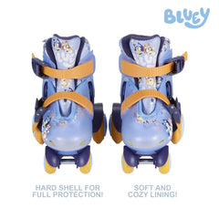 Bluey Kids Training Roller Skates, Adjustable Sizing, Size 9-12, Unisex